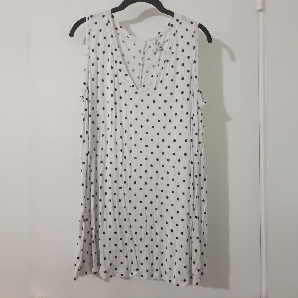 Lane Bryant Polka Dot Swing Tank Sz 14/16 - Picture 2 of 3